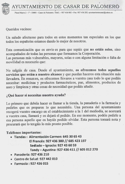 Imagen COMUNICADO VECINOS